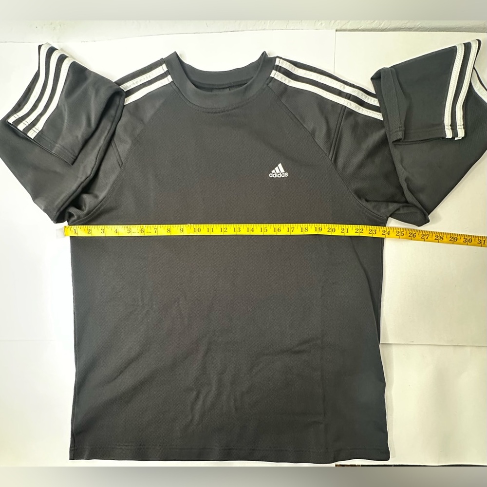 Adidas Sweatshirt‎ Men's Large Black Long Sleeve Crew Neck Athletic Gym Gear Run - Picture 3 of 16